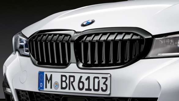 BMW 3 Series Sedan (G20), M Performance kidney grille black high-gloss BMW 3 Series Sedan (G20), M Performance kidney grille black high-gloss