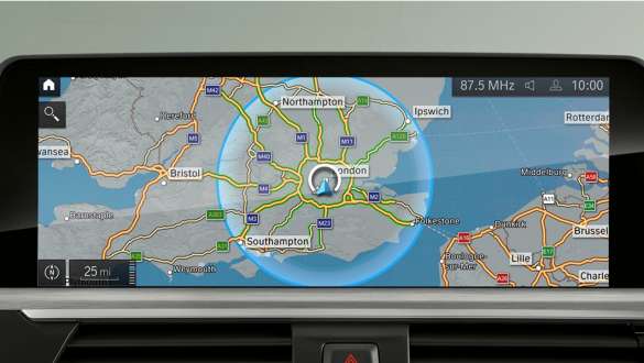 Plug-in hybrid BMW 3 Series Sedan 2021 G20 navigation system Plug-in hybrid BMW 3 Series Sedan 2021 G20 navigation system close-up