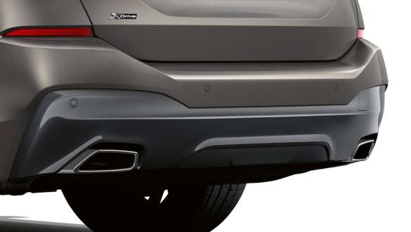 Exhaust pipes BMW 6 Series Gran Turismo G32 2020 Exhaust pipes BMW 6 Series Gran Turismo 640i xDrive G32 2020 close-up rear