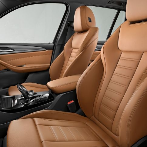 BMW X3 M40i interior. BMW X3 M40i sporty and comfortable interior with sports seats.
