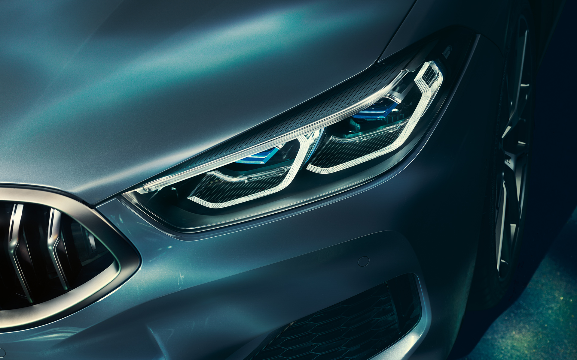 BMW 8 Series Coupé, laser light Close-up of the laser lights of the BMW 8 Series Coupé.