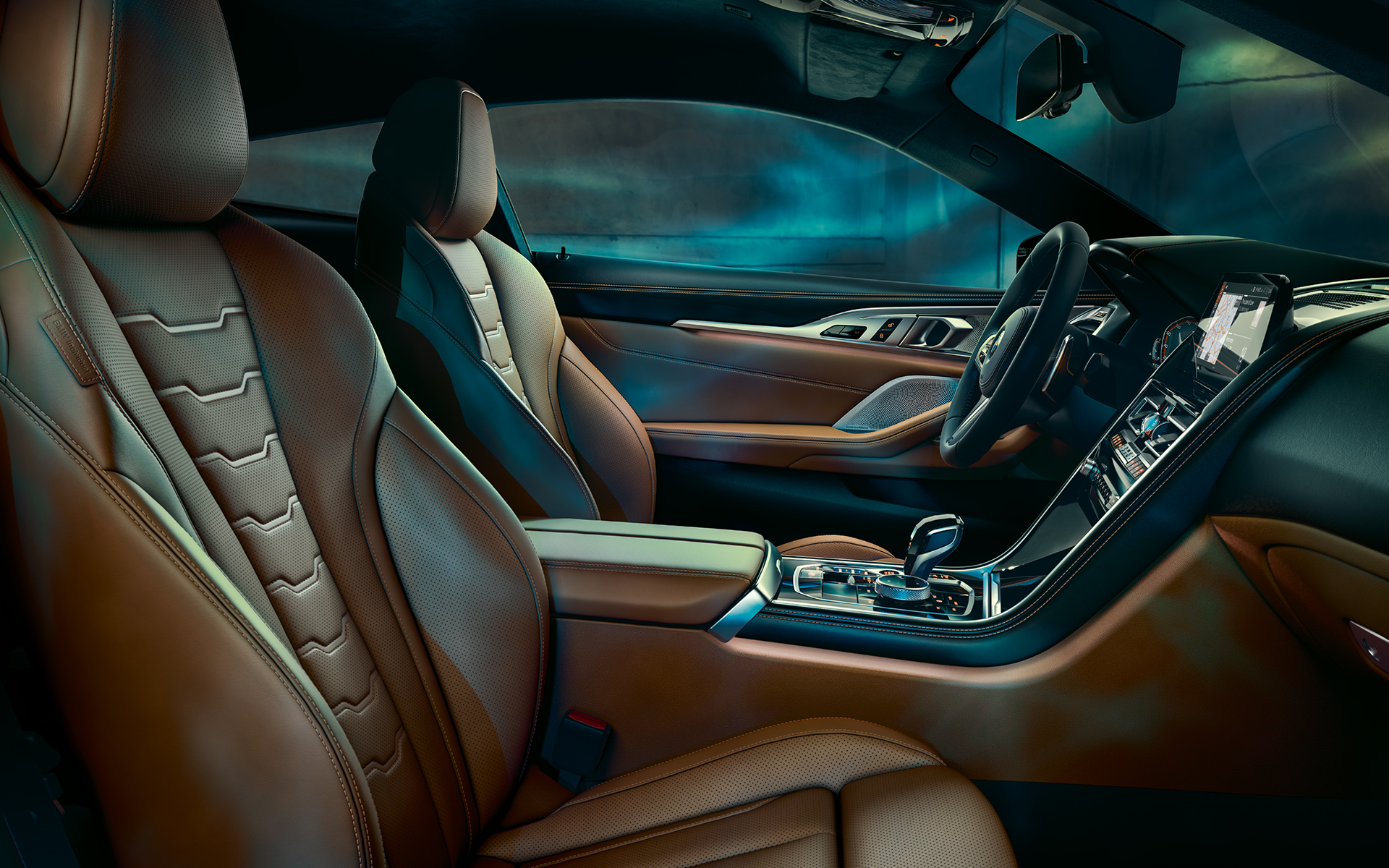 BMW 8 Series Coupé, interior The interior of the BMW 8 Series Coupé, focused on cockpit.