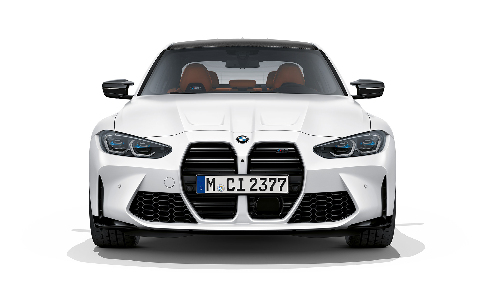 BMW M3 Competition G80 2020 Frozen Brilliant White metallic front view