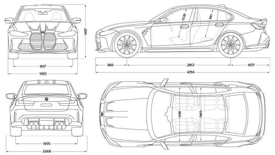 BMW M3 Sedan G80 2020 side view worm's-eye view BMW M3 Sedan G80 2020 Isle of Man Green metallic side view worm's-eye view