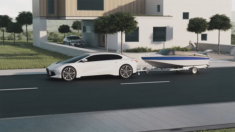 The BMW Trailer Assistant. BMW XM G09 driver assistance Trailer Assistant
