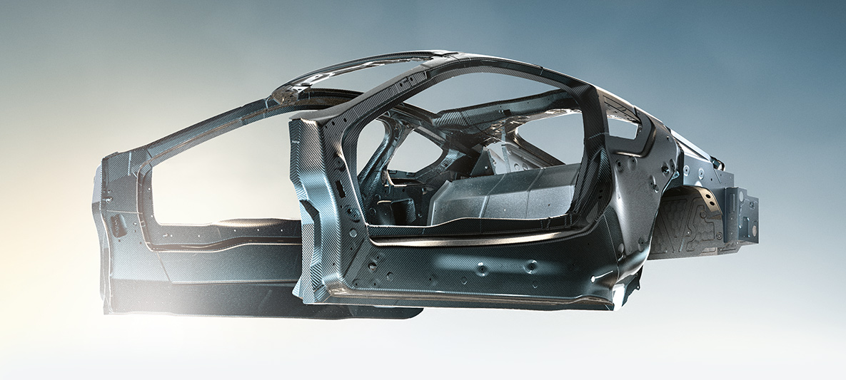 BMW lightweight body close-up BMW EfficientDynamics BMW lightweight body close-up
