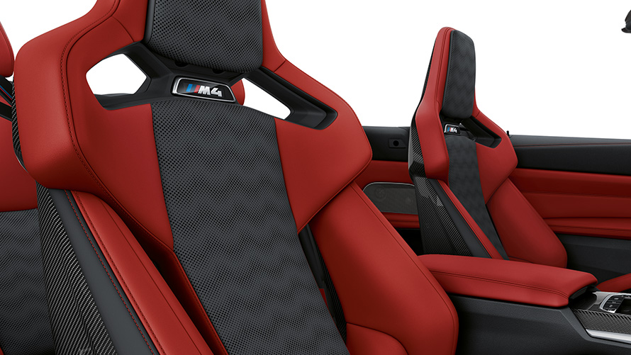 BMW M4 Cabrio G83 M Carbo seats fiona red/black BMW M4 Cabrio G83 M Carbo seats fiona red/black